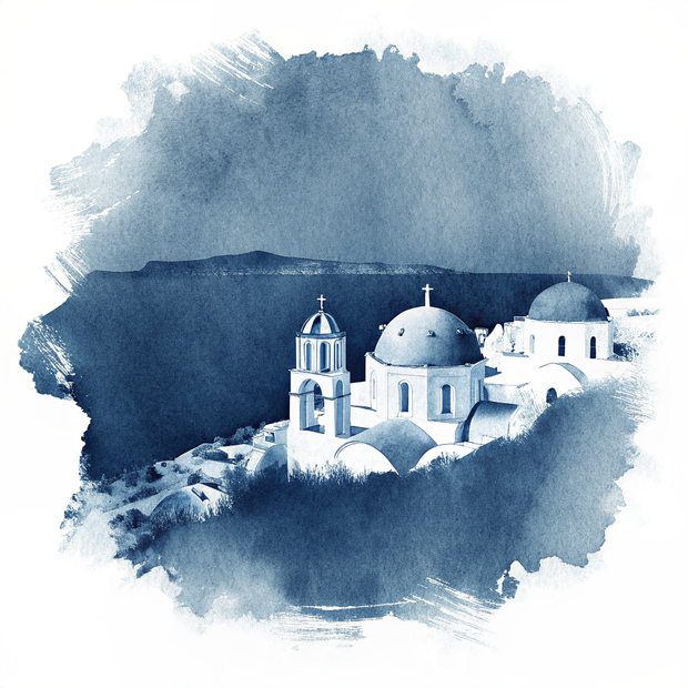 Greece watercolor