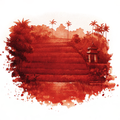 Indonesia watercolor