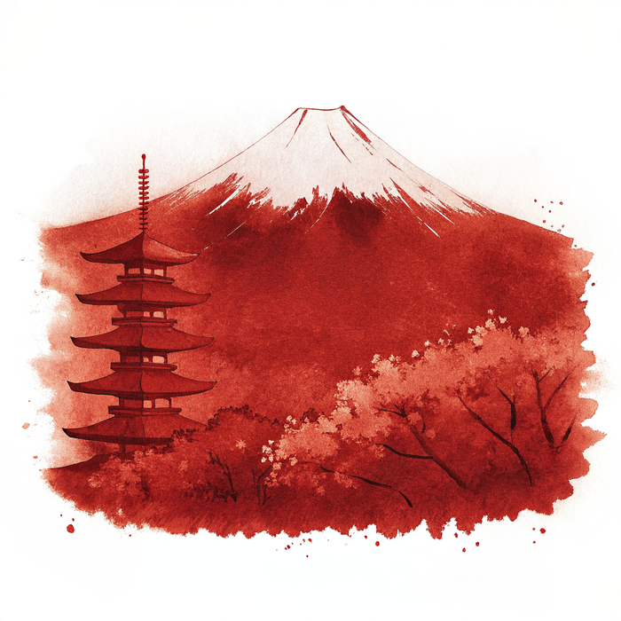 Asia watercolor