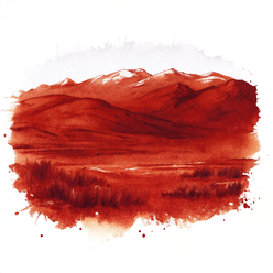 Kyrgyzstan watercolor