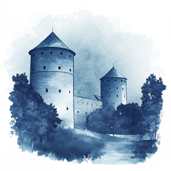 Latvia watercolor