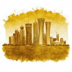Qatar watercolor