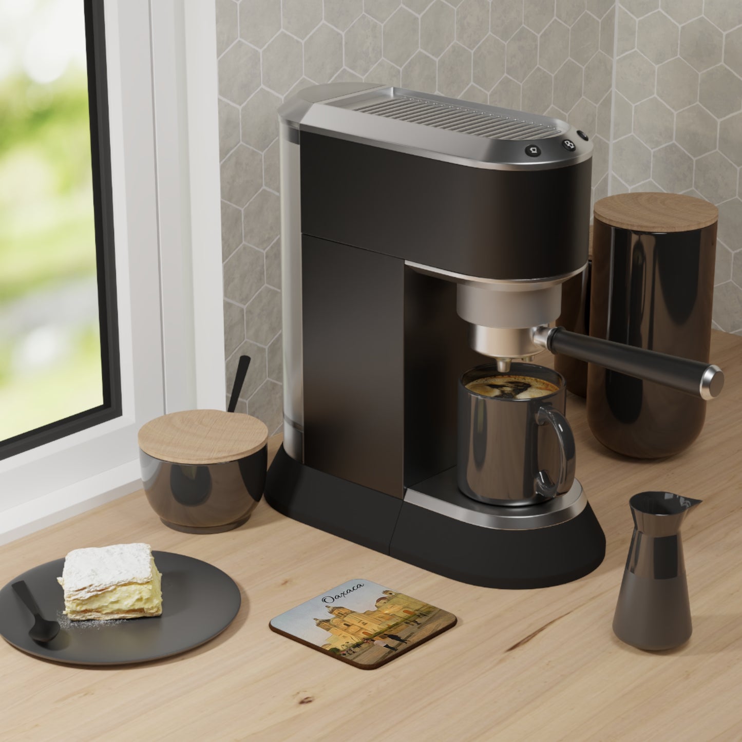 Oaxaca Hardboard Coaster - Artistic Home Decor for Coffee Lovers