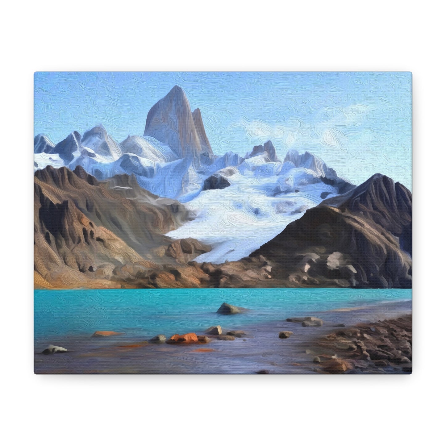 El Chaltén, Argentina | Watercolor Canvas Print | The Painted Passport®