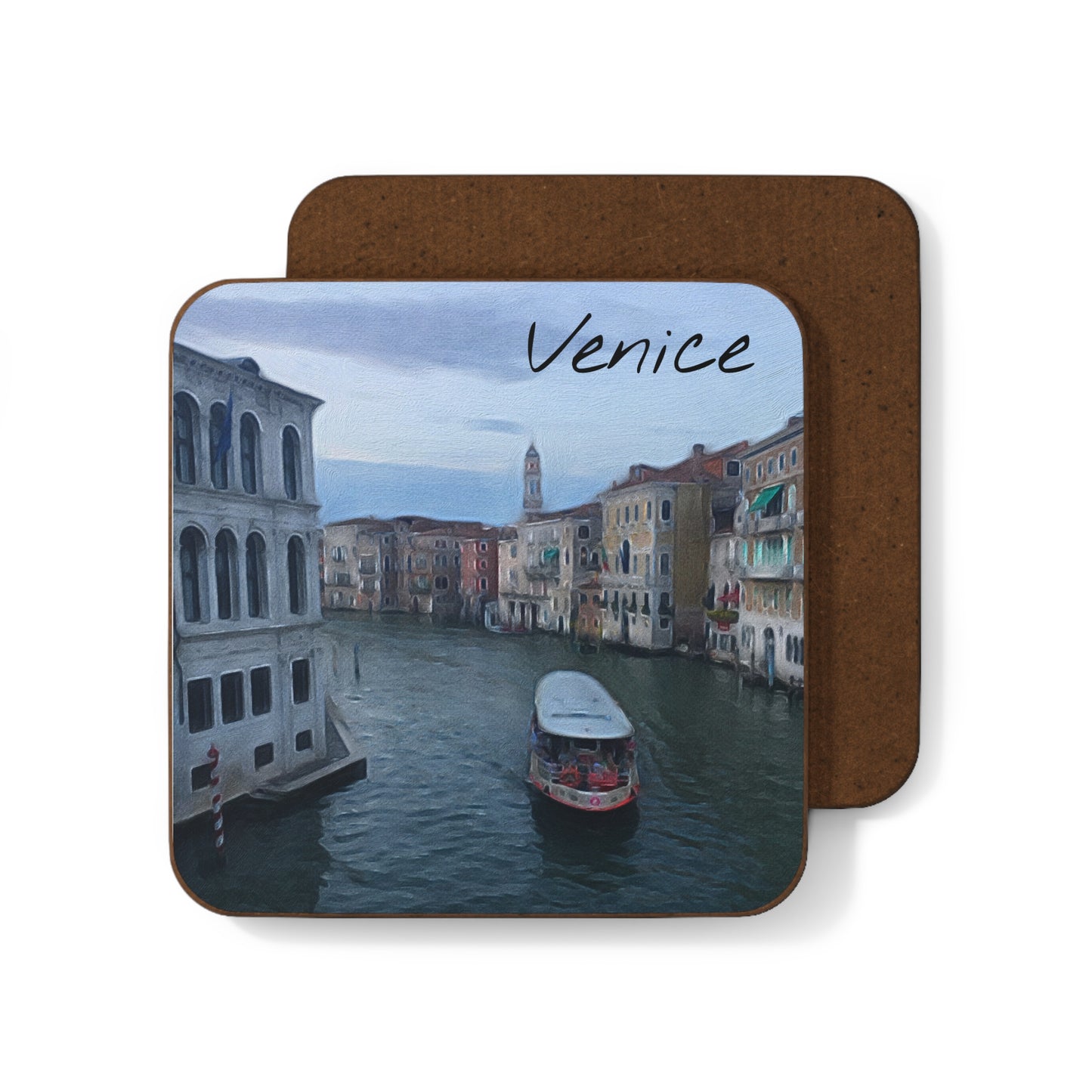 Venice, Italy Hardboard Coaster - Artistic Home Decor for Coffee Lovers
