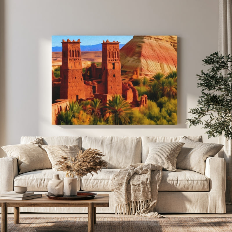 Ait Benhaddou Kasbah Towers in a room — Ait Benhaddou, Morocco
