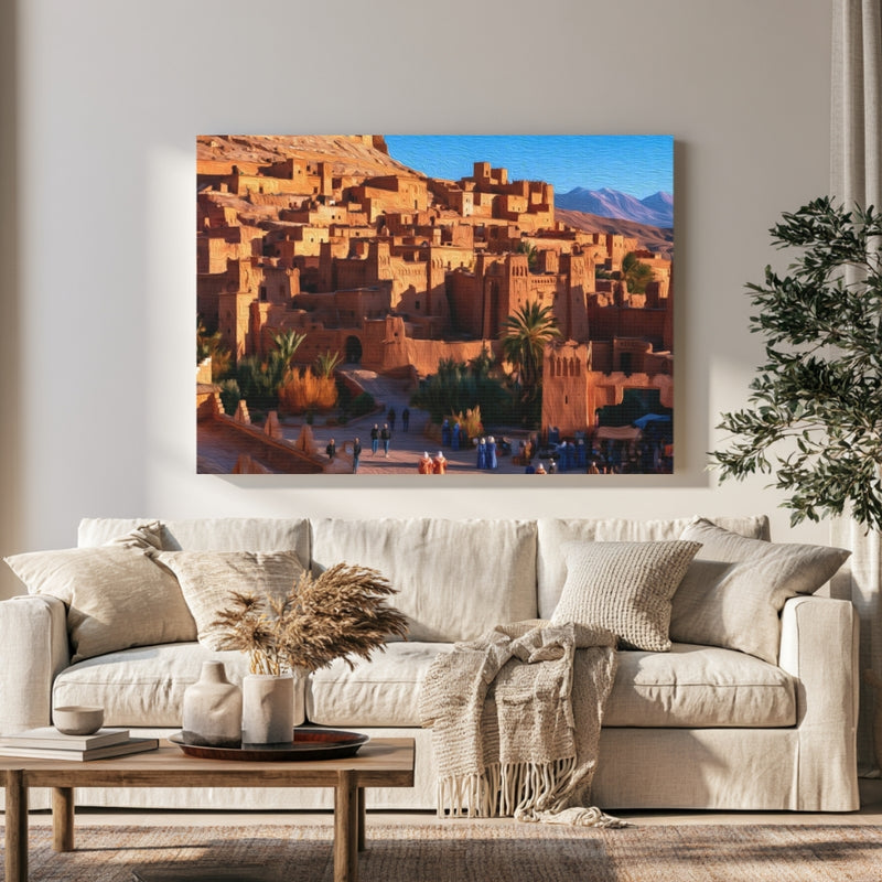 Aït Benhaddou Village, Morocco | Ancient Kasbah Desert Village | Original Series Gallery Canvas