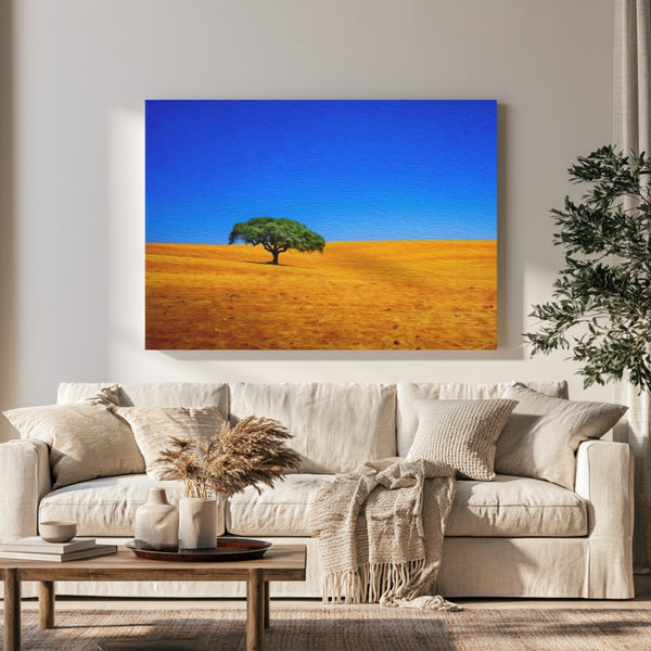 Alentejo, Portugal | Golden Plains Lone Tree | Original Series Gallery Canvas
