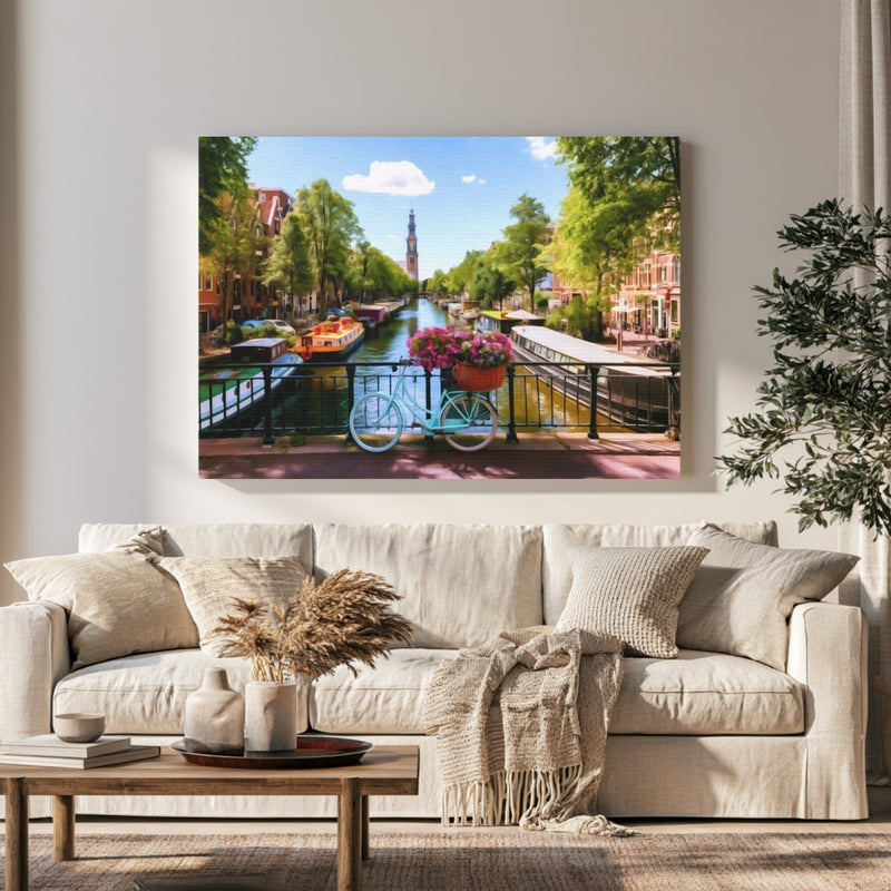 Prinsengracht Canal Westerkerk in a room — Amsterdam, Netherlands