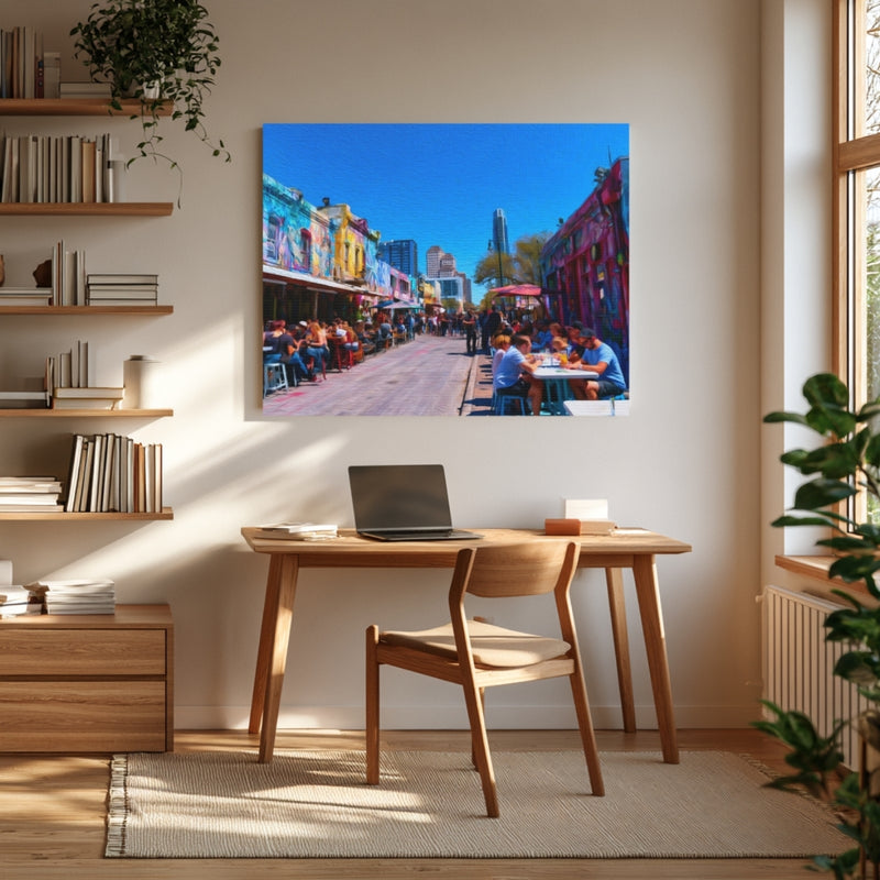 Austin, Texas | Colorful 6th Street District | Original Series Gallery Canvas