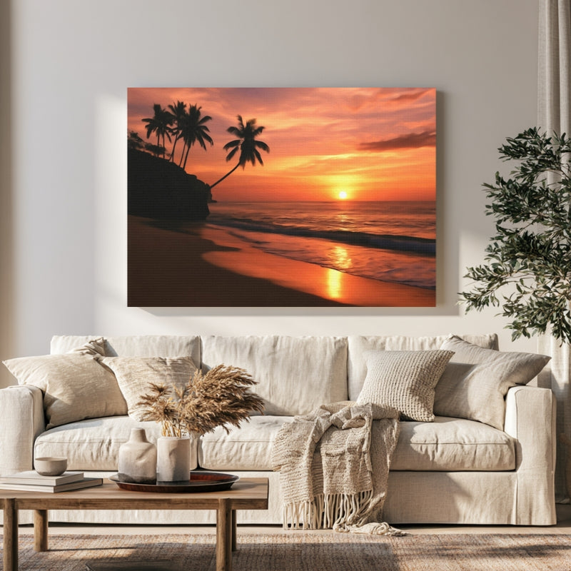 Bali Tropical Beach Sunset in a room — Bali, Indonesia