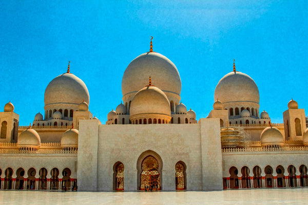 Sheikh Zayed Grand Mosque, Abu Dhabi watercolor canvas