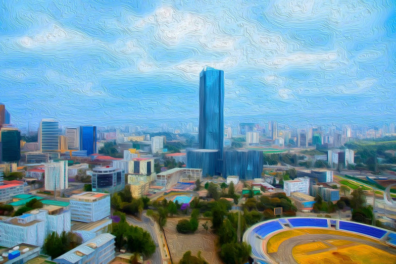 Skyline Over Vibrant Capital, Addis Ababa canvas