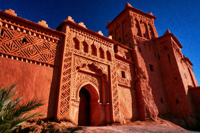 Ouarzazate watercolor canvas