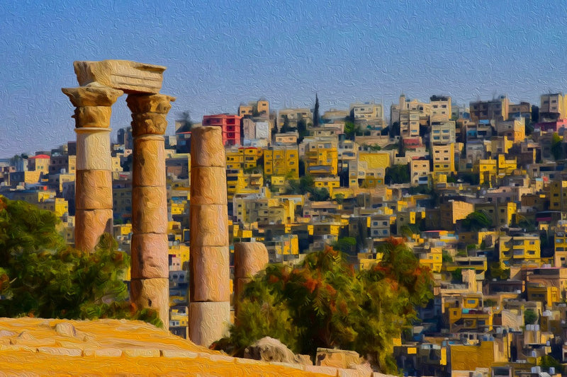 Temple of Hercules, Amman Citadel, Amman canvas
