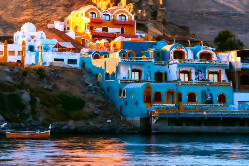 Nubian Village Riverfront Aswan, Aswan canvas