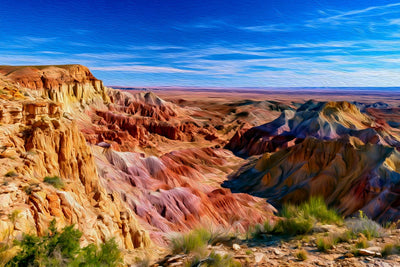 Badlands National Park watercolor canvas