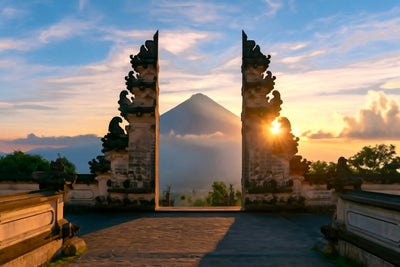 Bali watercolor canvas