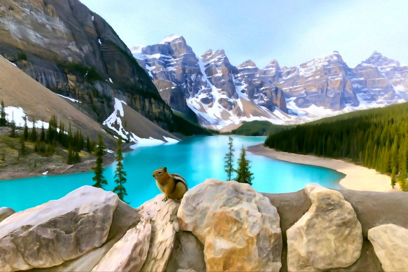 Moraine Lake Valley of Ten Peaks, Banff National Park canvas