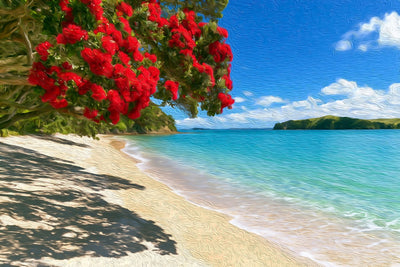 Bay of Islands watercolor canvas