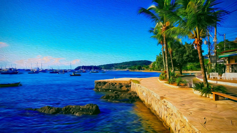 Orla Bardot Waterfront Promenade, Buzios canvas