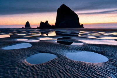 Cannon Beach watercolor canvas