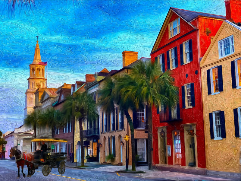 Church Street & St. Michael's Steeple, Charleston canvas
