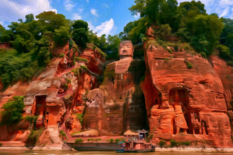 Leshan Giant Buddha, Chengdu canvas