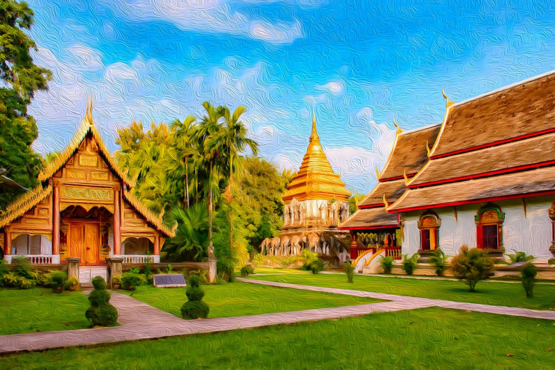Wat Chiang Man Temple Grounds, Chiang Mai canvas