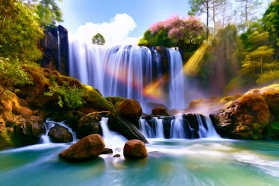 Da Lat watercolor canvas