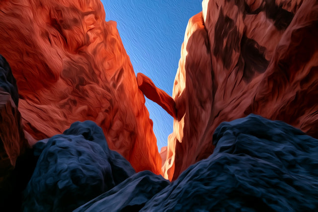 Dades Gorge Canyon Narrows, Dades Gorge watercolor canvas