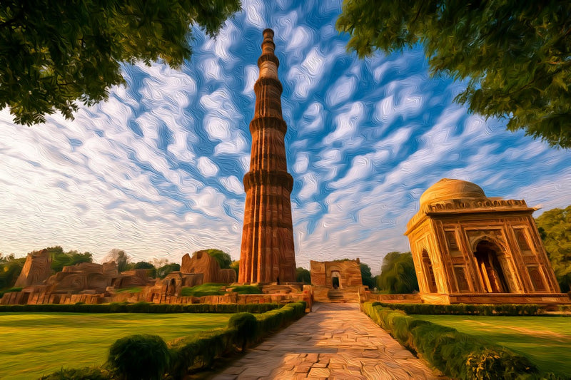 Qutb Minar Delhi Ruins, Delhi canvas
