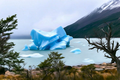 El Calafate watercolor canvas