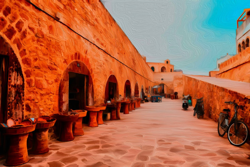 Medina Old Town Alley, Essaouira canvas