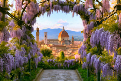Florence watercolor canvas