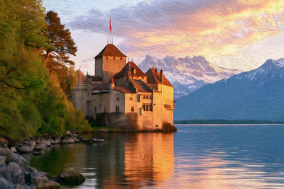 Geneva watercolor canvas