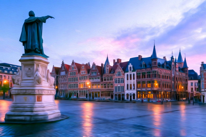 Vrijdagmarkt Square Ghent, Ghent canvas