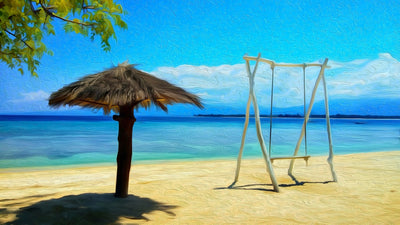 Gili Islands watercolor canvas