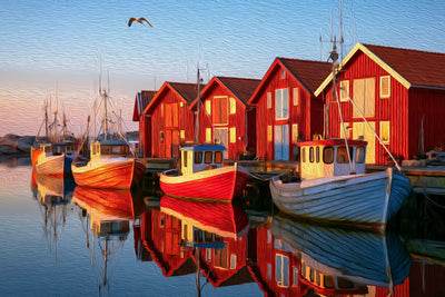 Gothenburg watercolor canvas
