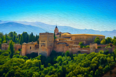 Granada watercolor canvas