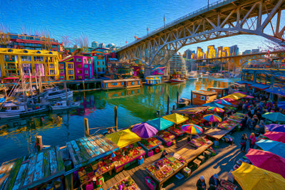 Vancouver watercolor canvas