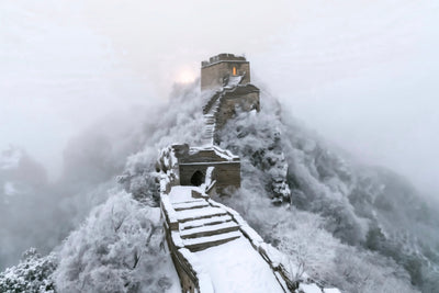 Great Wall of China watercolor canvas