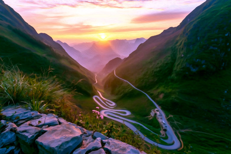 Ma Pi Leng Pass Switchbacks, Ha Giang Loop canvas