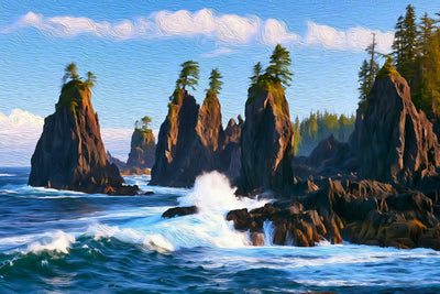 Haida Gwaii watercolor canvas