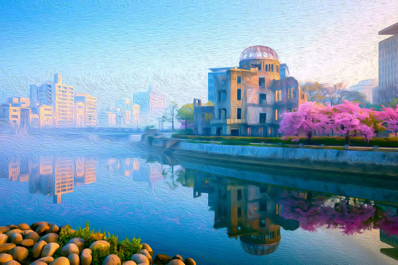 Hiroshima Riverfront Dome Ruins, Hiroshima canvas