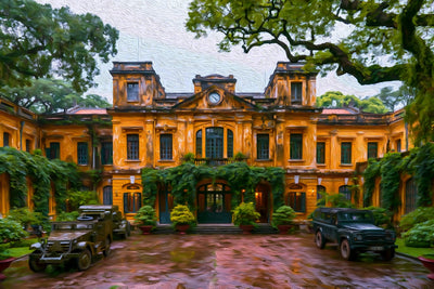 Ho Chi Minh City watercolor canvas
