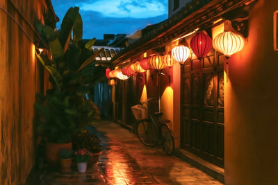 Hoi An watercolor canvas