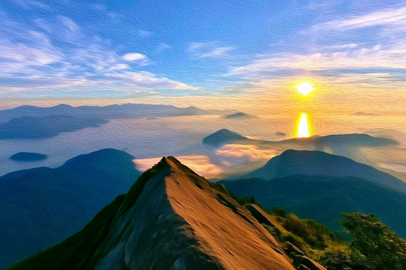 Ilha Grande Mountain Ridge Sunrise, Ilha Grande canvas