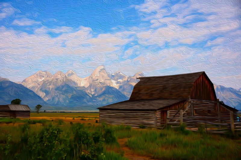 Mormon Row Moulton Barn, Jackson Hole canvas