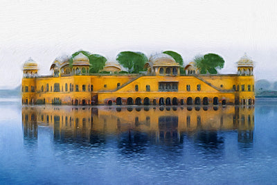 Jaipur watercolor canvas
